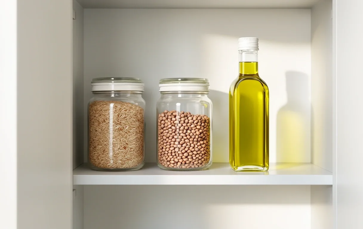 Prepared healthy kitchen staples